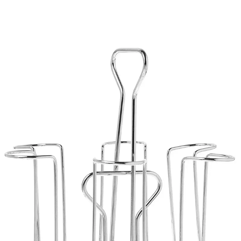 Stylish Mug Tree Iron Holder Coffee Cups Drain Organizer 6 Racks Stand Bottle Dish Drying Kitchen Living Room Accessory 19QB