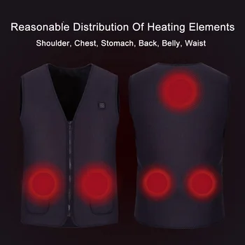 

Male Female Outdoor USB Infrared Heating Jacket Winter Flexible Electric Thermal Jacket Fishing Vest Hiking Hiking Vest Heating