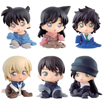 

6 pcs detective conan doll action figure model Action Toy Figures Scene cake decoration decoration capsule toy