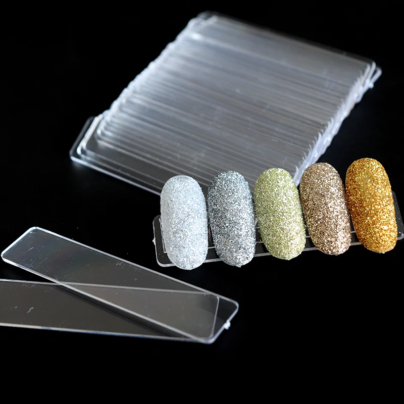 

1Set Nail Display Holders Nail Color Cards Display Sticks Rectangle Board Manicure Salon Tool Decoration