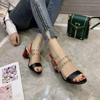 

H0536 High quality New Fashion 2020 Women's Shoes Luxury famous Brand European Design party style Women's Sandals