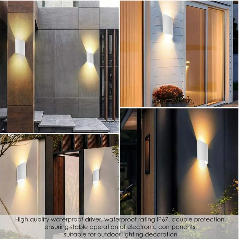 European LED outdoor waterproof wall light, simple outdoor courtyard light garden light