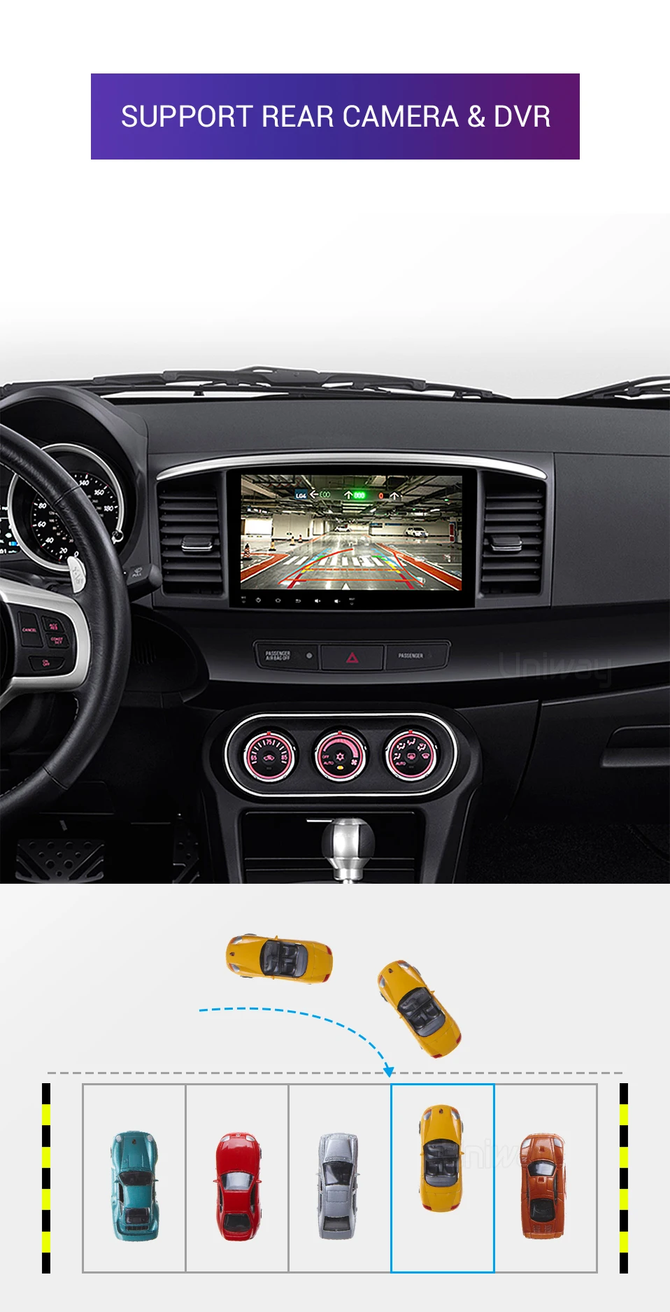 Uniway PX6 DSP Android 9,0 автомобильный dvd для Mitsubishi Lancer 10,1 дюймов 2008 2009 2010 2011 2012 2013 автомобильный стерео навигатор