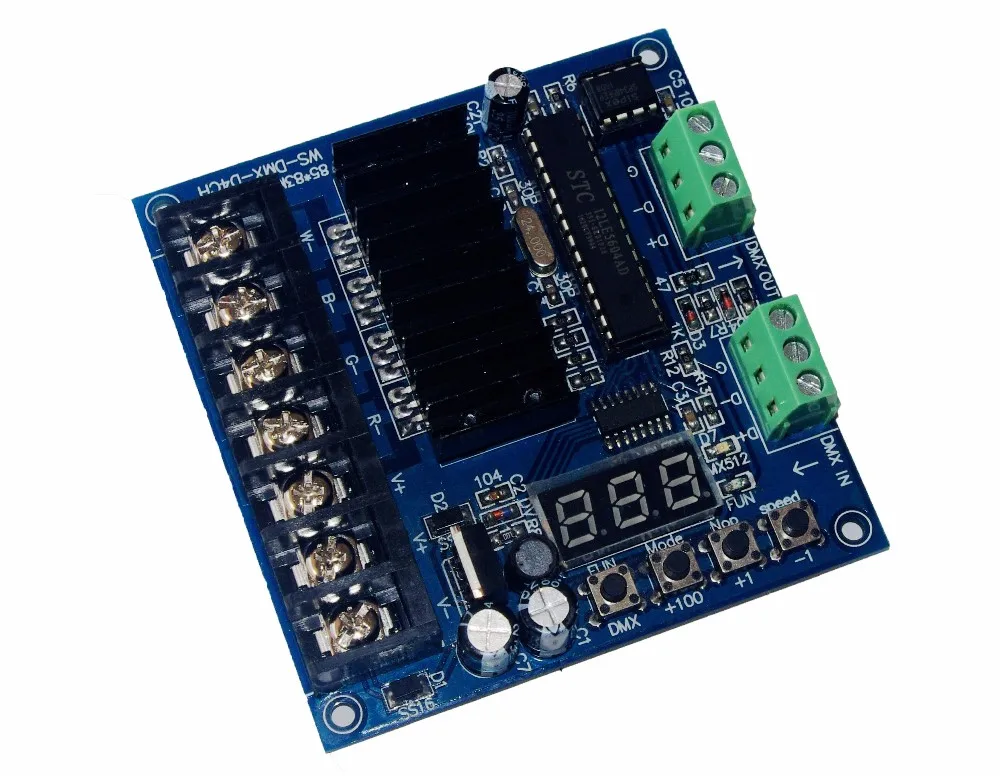 DC5V-24V 4CH Channel DMX512 console LED Decoder Digital display RGB Controller Dimmer Drive For RGBW strip lamp | Лампы и освещение