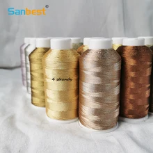 Металлическая плетеная нить Sanbest, 4 шт., для рукоделия, для браслетов ручной работы, нитки для шитья, для татуировки, плетеная пряжа, высококач...