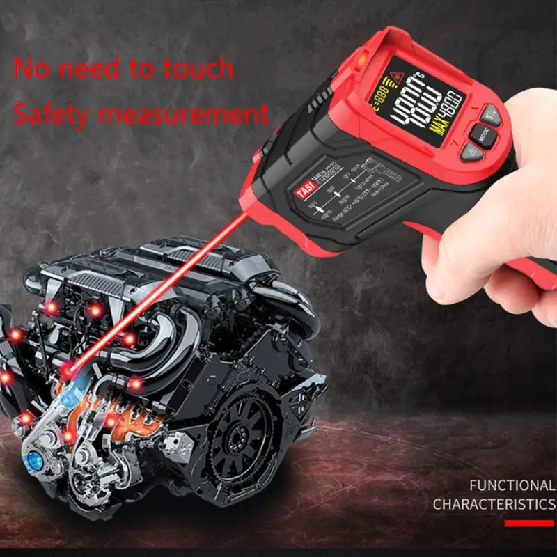 

-50  480 Digital Infrared Thermometer Laser IR Termometro High Precision Fast Response No Contact Colorful LCD Display