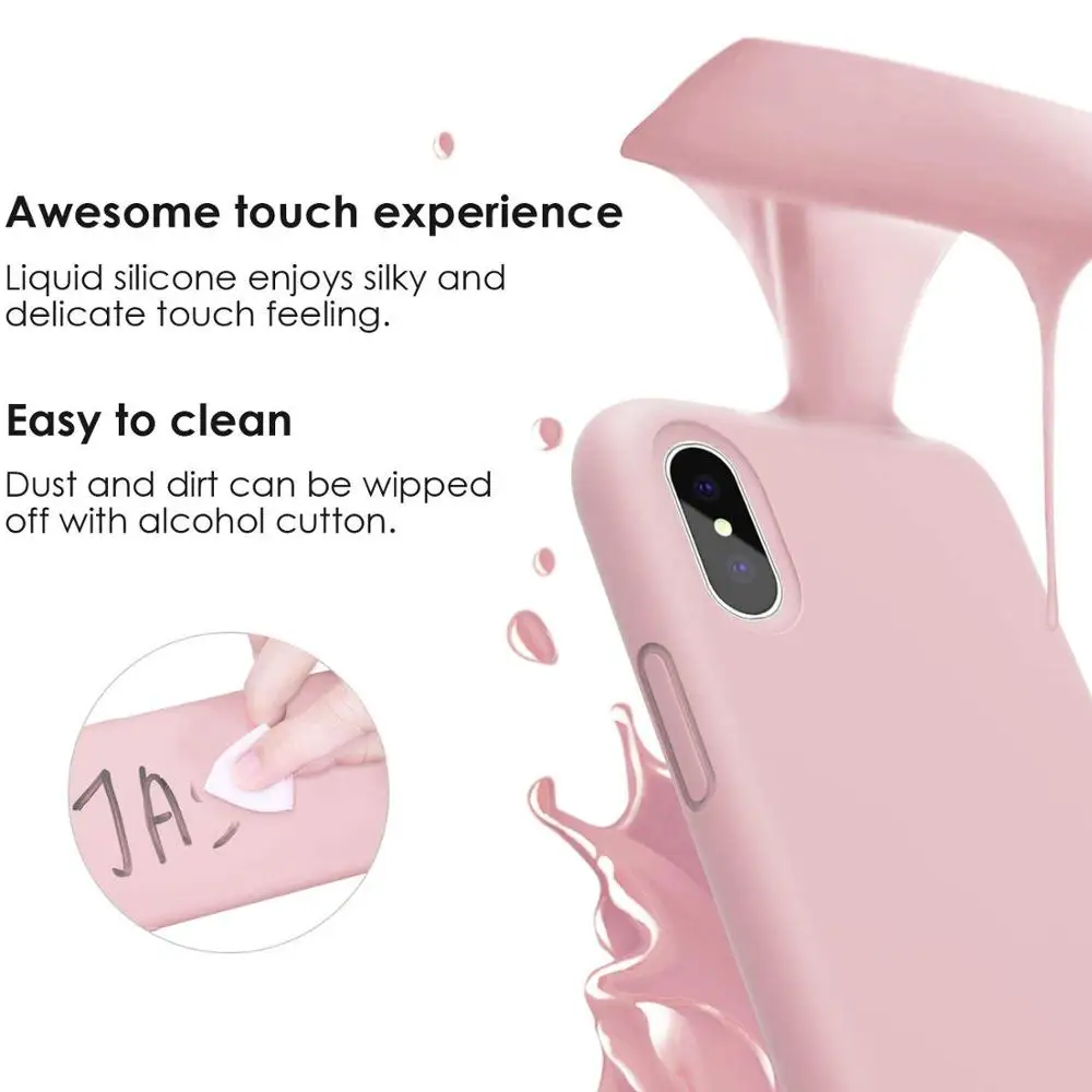 Official original silicone case for iphone 6 6S 7 8 Plus Xs max XR X full cover with logo case for iPhone 11 Pro Max back cover