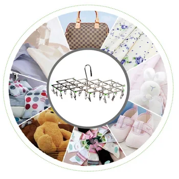 

35-Pegs Design Laundry Clothes Socks Underwear Airer Dryer Hanger Drying Clips
