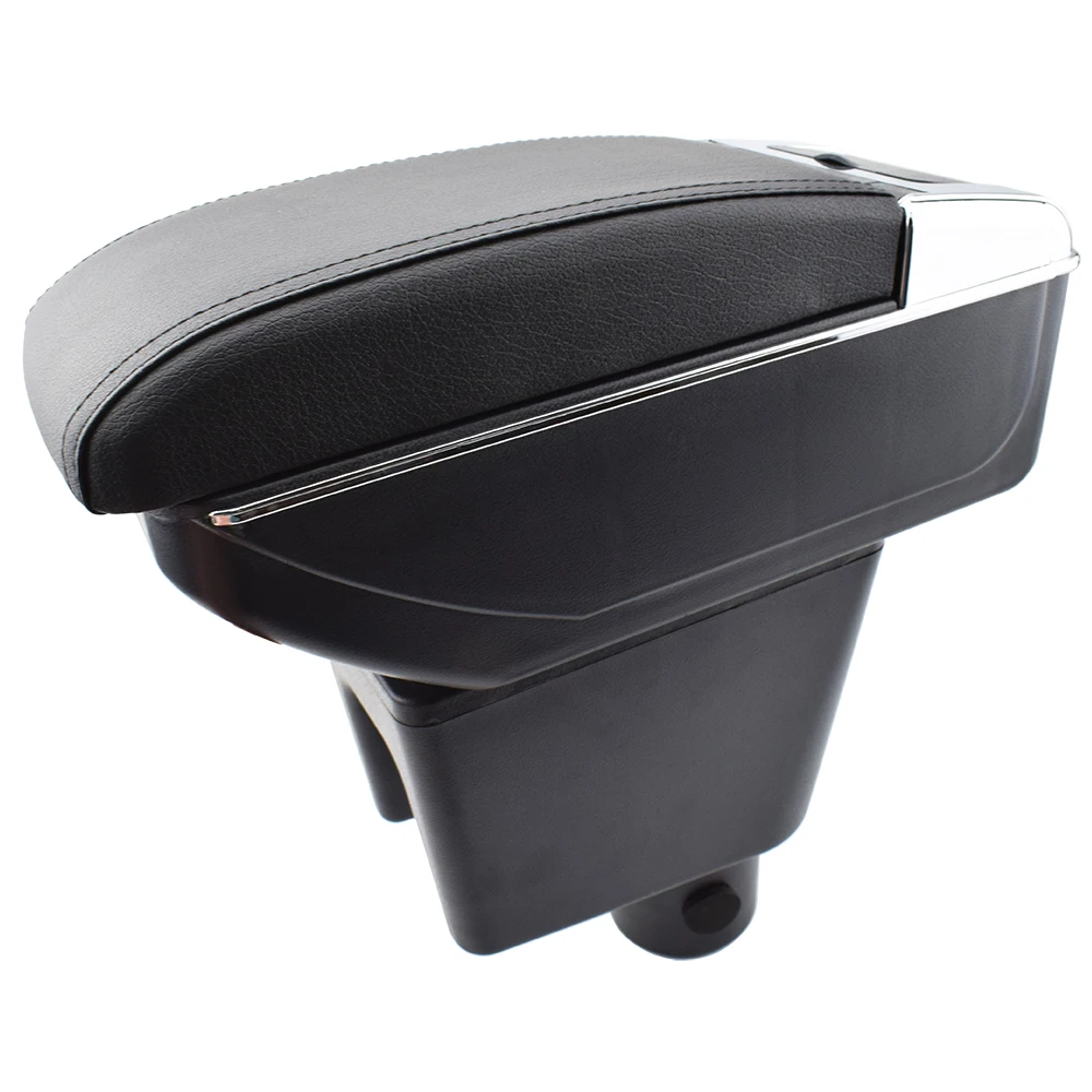 Коробка для хранения Proton Saga BLM/FL/FLX 2011 пепельница для рук двойная ярусный подлокотник черная кожа двойной автомобиль Стайлинг - Название цвета: Black Thread