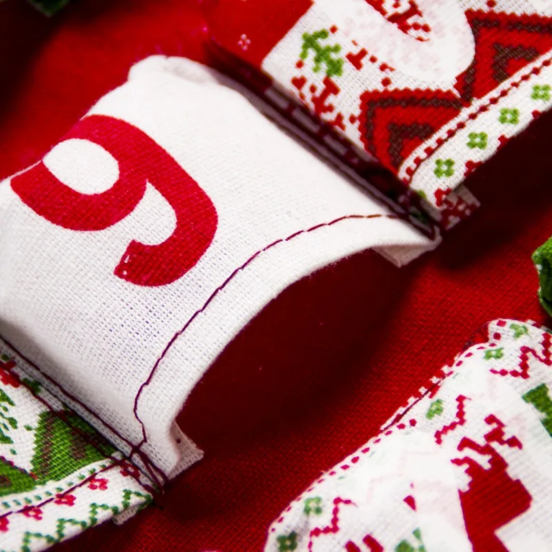 Advent календарь Рождество праздник обратный отсчет украшения Рождество настенный дверной подвесной многослойный Конфеты не трикотажный склад сумка