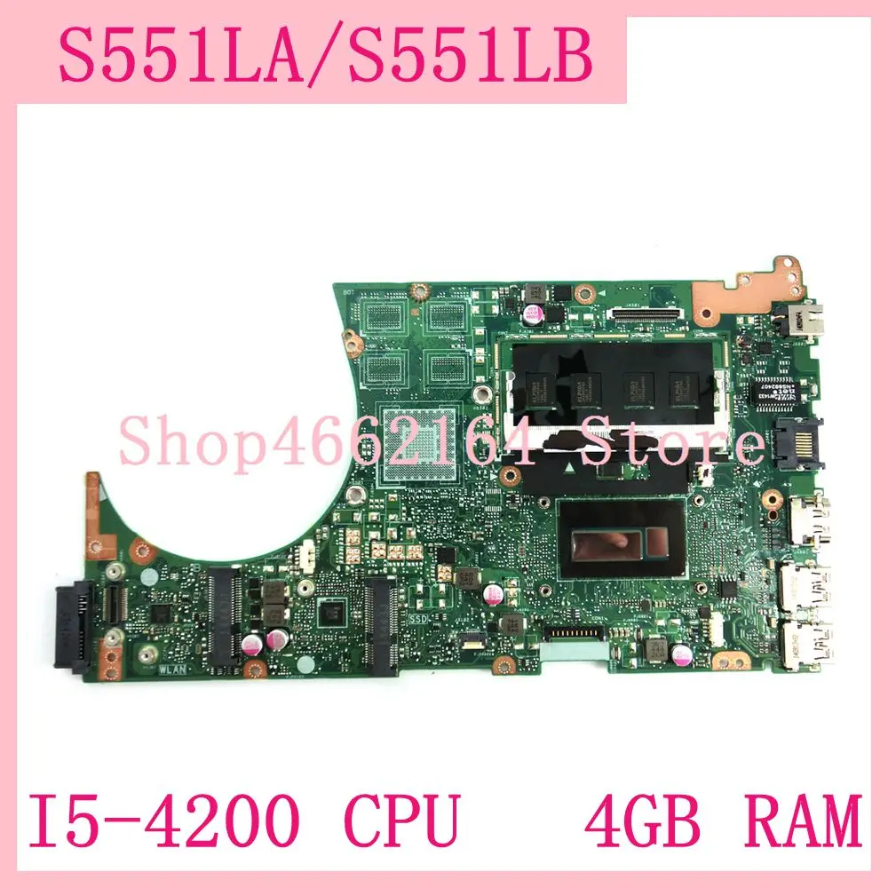  S551LA I5-4200 CPU REV:2.2 4GB RAM Mainboard For ASUS S551 S551L S551LB S551LN S551LA R553L K551L l