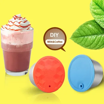 

iCafilas Reusable Dolci Gusto Coffee Capsule 3rd Two Color Plastic Refillable Dolce Gusto Fit for Nescafe Coffee Machine