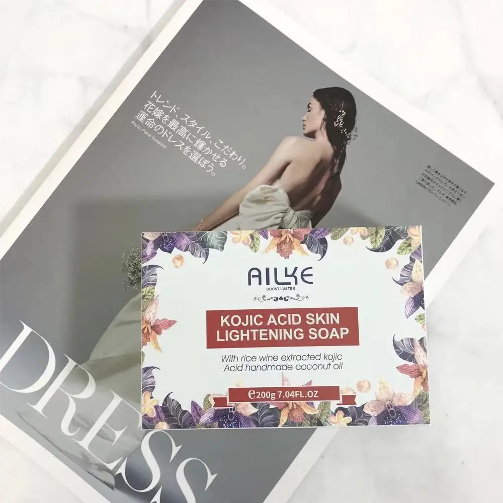 Kojic Acid baby Skin lightening acne soap with Rice wine extracted handmade coconut oil soaps for oil skin Whitening Effect Kojic Acid baby Skin lightening acne soap with Rice wine extracted handmade coconut oil soaps for oil skin Whitening Effect