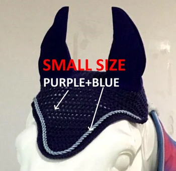 

Horse ear hat fly mask cover black Stretch knitting Decorative horse head accessories