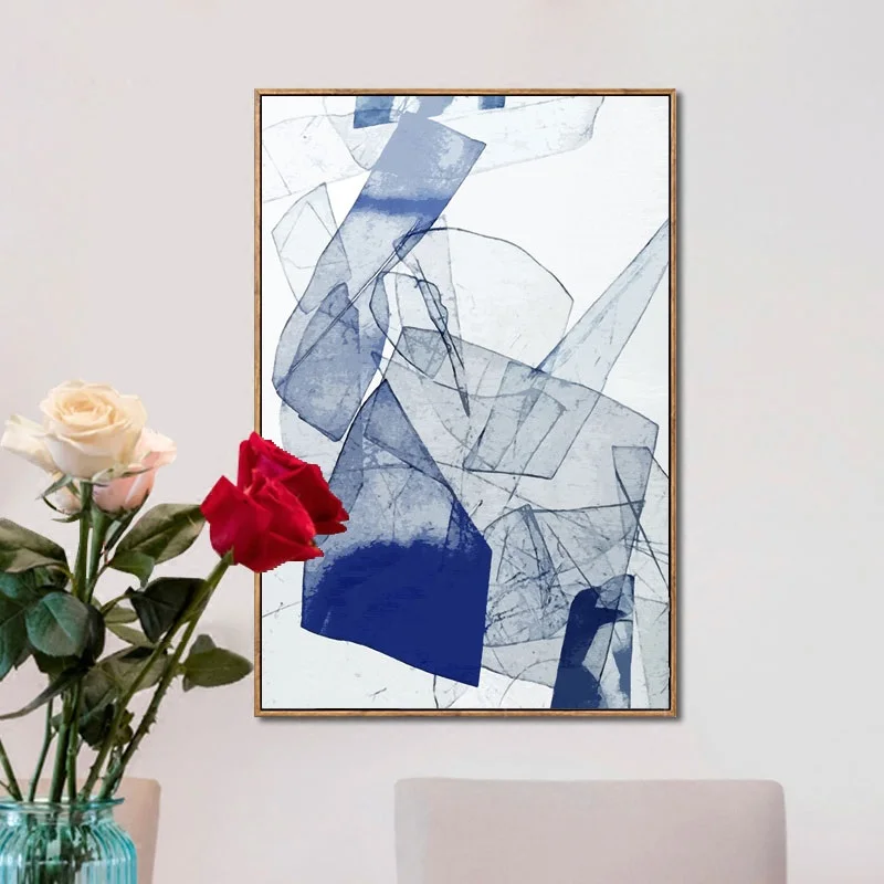 Dark Blue Ink Wall Art Canvas Print Painting Nordic Style Poster Modular Picture for Living Room Home Decoration Dark Blue Ink Wall Art Canvas Print Painting Nordic Style Poster Modular Picture for Living Room Home Decoration