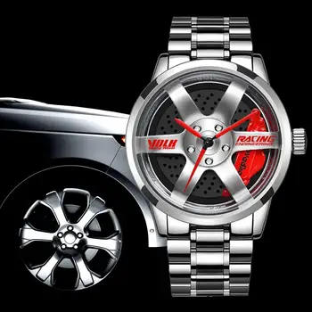 

BOYADKA Men Sport Watch Car Wheel Men's Watches Waterproof Custom Design Rim Hub Wrist Creative Quartz Watch Relogio Masculino