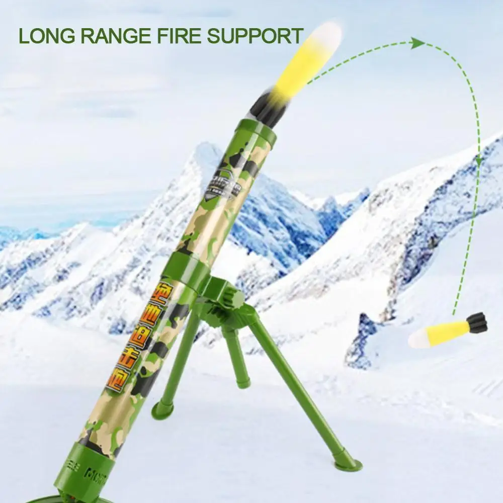 

Launching a Cannonball Mortar Toy Rocket Launcher Toy Projecting a Soft Bullet Gun Simulating a Military Cannonball Electric Toy