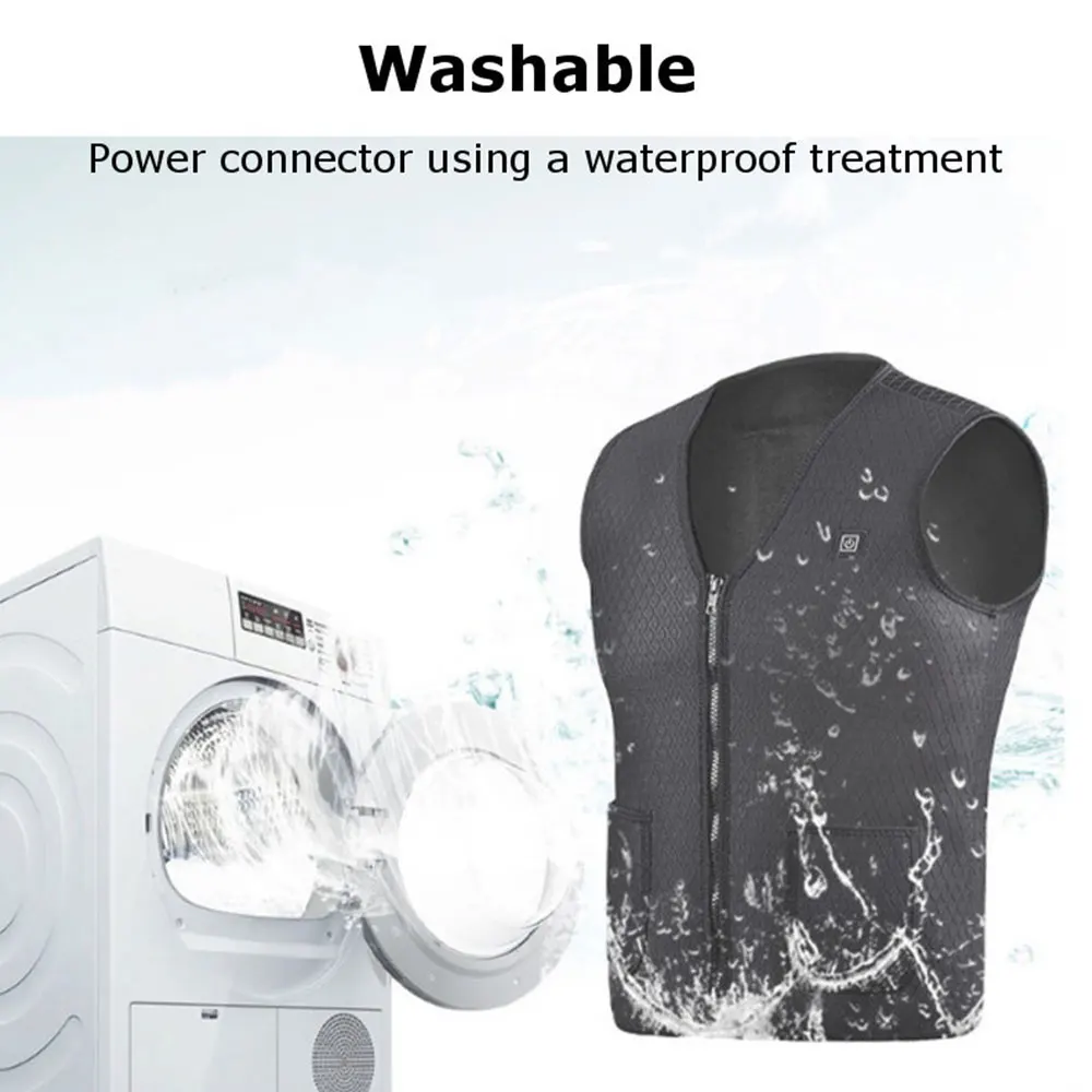 2018 Clothing Hot Compress Electric Vest Heated Jacket Heated Winter Body Warmer Warm Heated Pad Physiotherapy Thermal