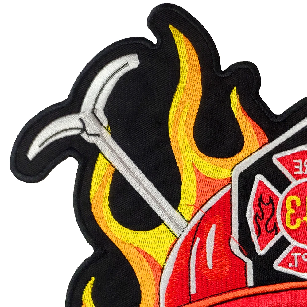 Firefighter Skull Embroidered Patches 