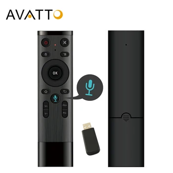 

AVATTO Q5 Voice Control Fly Air Mouse For Gyro Sensing Game,2.4GHz Wireless Microphone Remote Control For Android TV Box,PC