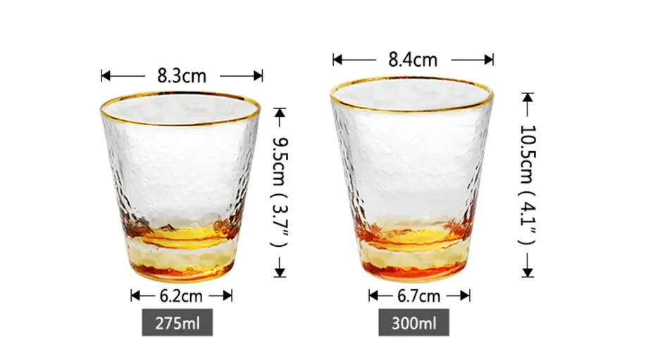 OBR 430 мл 275 мл стеклянная кофейная чашка креативный бокал для вина es прозрачная чайная кружка в золотистой оправе стакан для питья es стакан для Виски Посуда для напитков