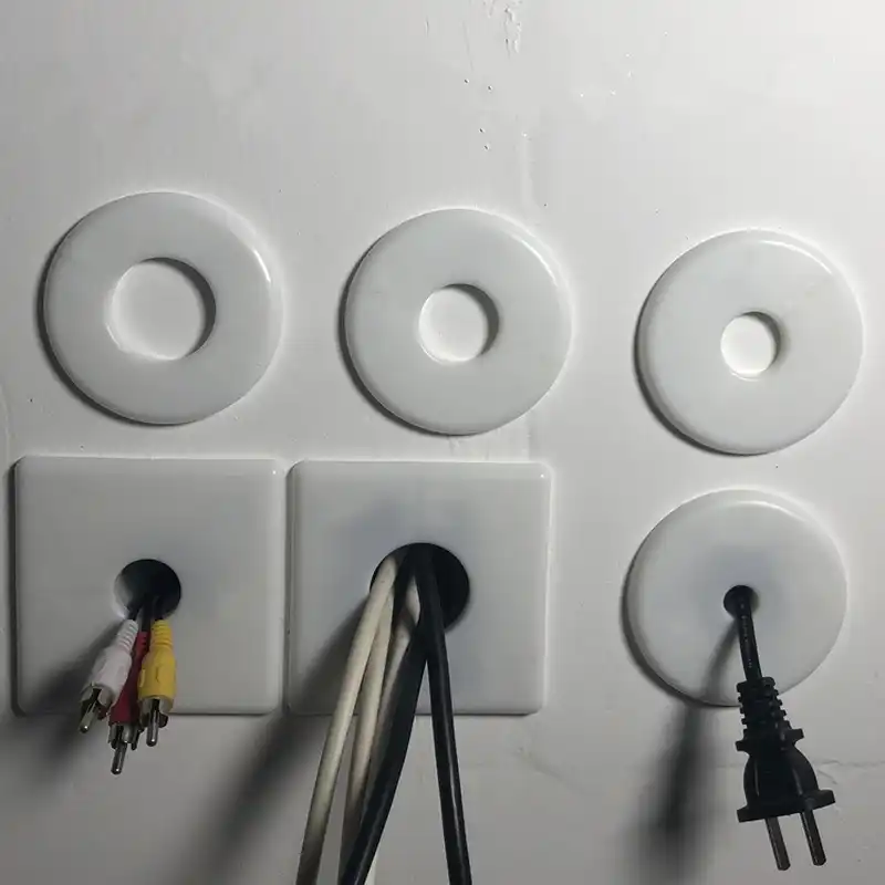 Plastic Wall Wire Hole Cover Plate Base Plug Round 86 Type Switch