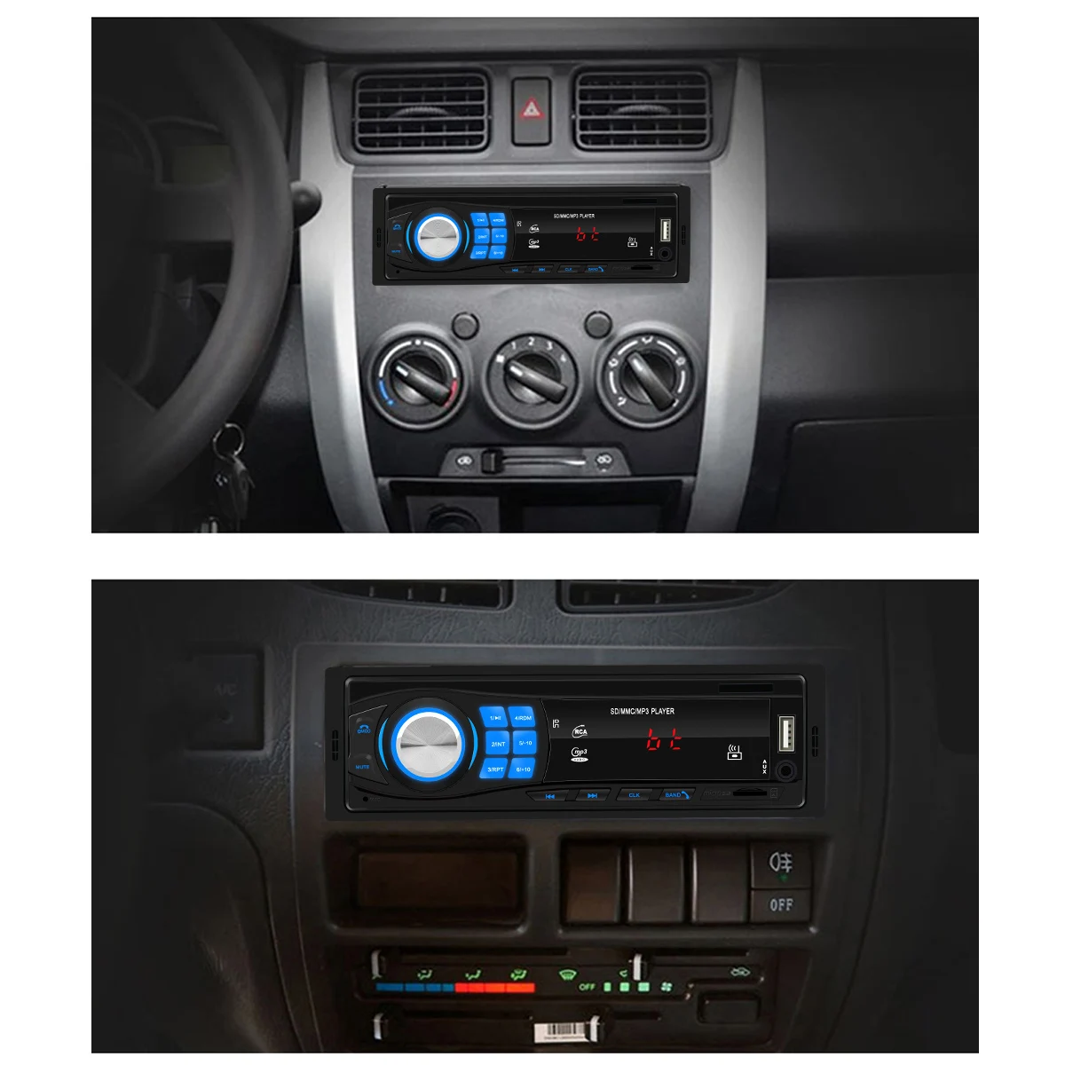 1DIN In-Dash автомагнитолы стерео пульт дистанционного управления цифровой bluetooth аудио музыка стерео 12 В Автомагнитола Mp3 плеер USB/SD/AUX-IN