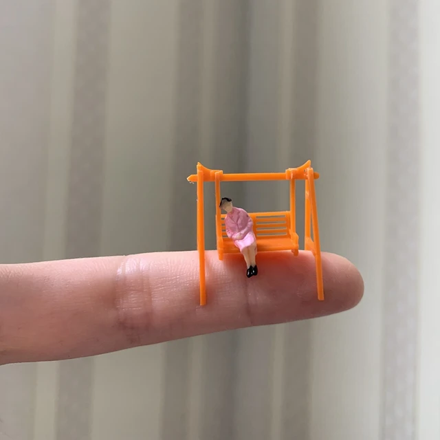 1/87 HO Scale Model Park Swing Bench/Mini Bench Model Miniature Parks Home Crafts Gardens Ornament/Train/Railway/Railroad Layout 3