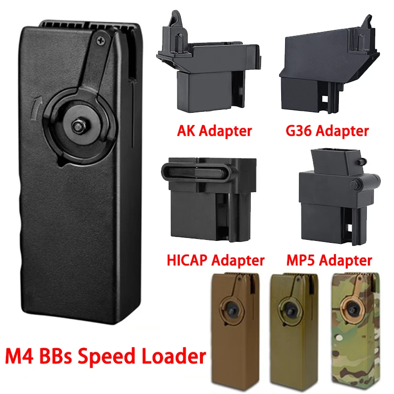 

Tatcial BB Loader M4 Hand Crank Mag Airsoft Loader 6mm 1000 Round For M4/AK/G36/HiCAP/MP5 Qucik Reloading Device Equipment