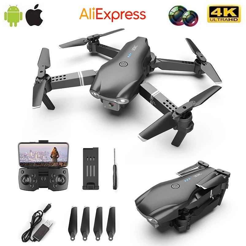 Радиоуправляемые дроны с камерой HD 4K квадрокоптер UAV FPV wi-fi воздушная фотография