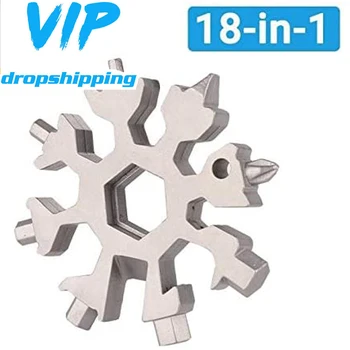 

New 18 in 1 Snowflake Tool Card Combination Multifunctional Snowflake Screwdriver Snowflake Wrench Tool Snowflake Tool Card 2020