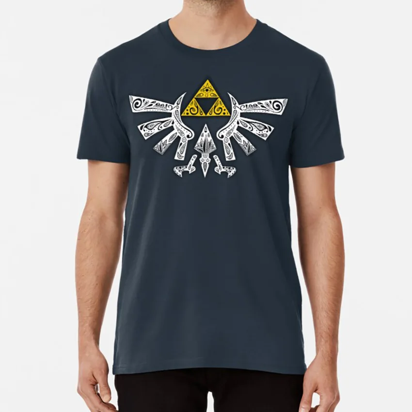&quotСказка о джелда&quot Hyrule каракули футболка Зельде в технике... щит hyrule hyrul окарина