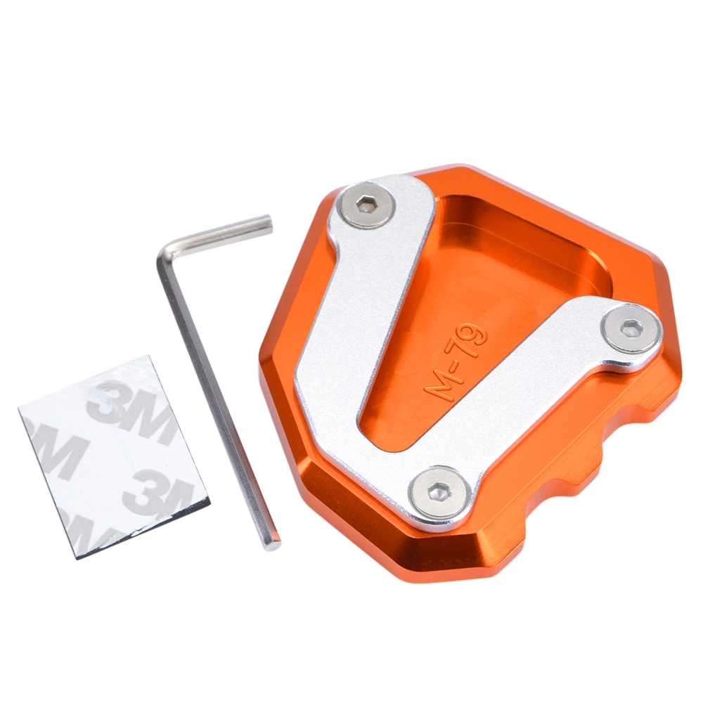 Orange Kick stand Части мотоцикла увеличитель боковой стойки удлинитель подставки пластина для KTM 790 Duke - Цвет: Orange Kick stand