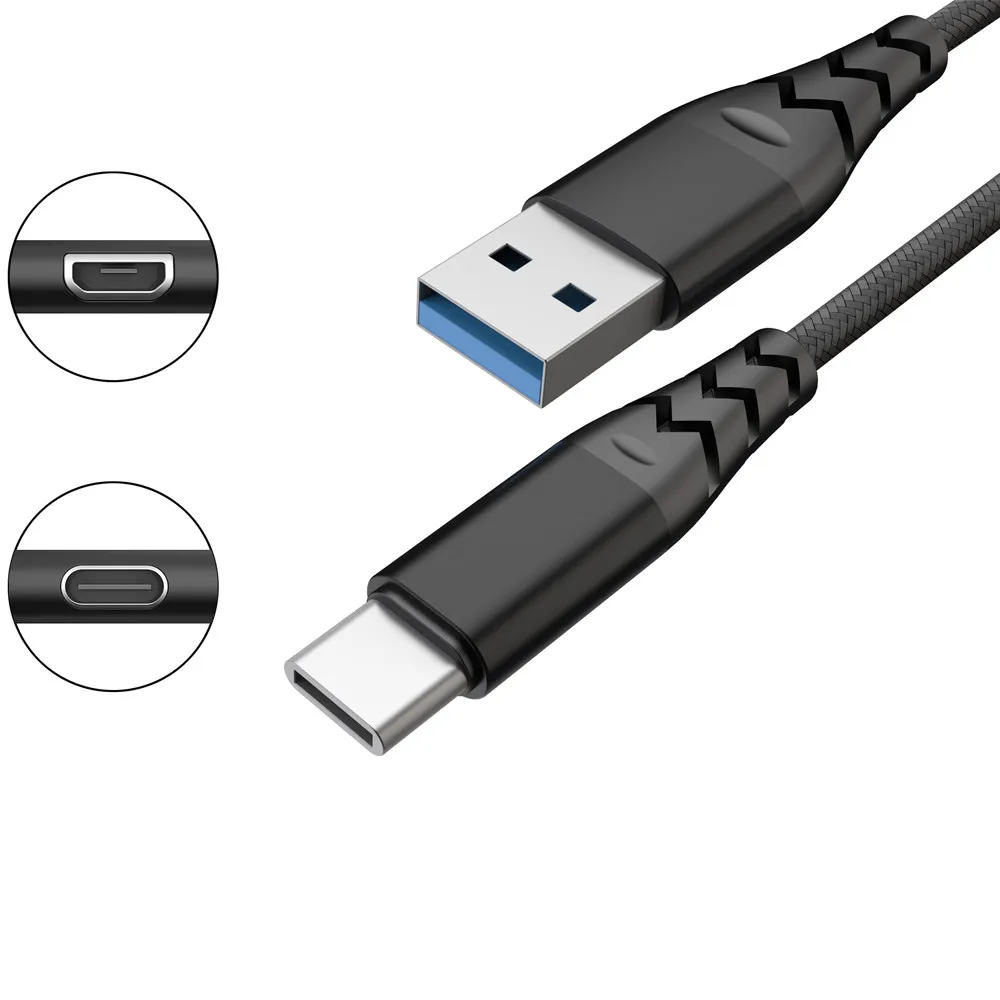 Тип C USB рыбий хвост Плетеный прочный кабель для быстрой зарядки данных для samsung