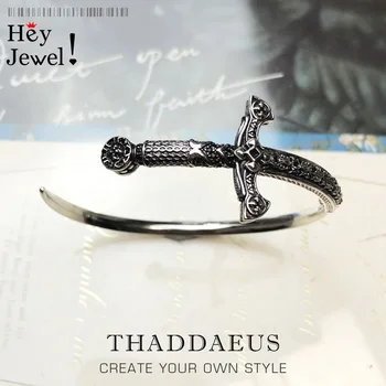 Bracelet Bangle Royal Ornamentation Sword Europe Fine Jewelry Vintage Gift For Women Men,2021 Brand New Sterling 925 Silver Gift