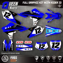 QUEEN X MOTOR Custom Team графические фоны наклейки 3M Набор наклеек для YAMAHA 14-18YZ250F 15-18YZ250FX WRF250 14-17YZ450F 040