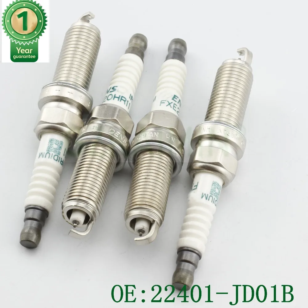 Hot Sale 4x Dual Iridium Spark plugs 22401-JD01B FXE20HR11 Fit Nissan Altima Cube Sentra