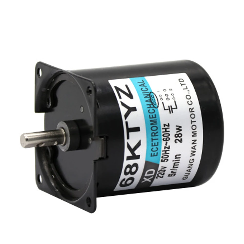 68KTYZ мини постоянного магнитного синхронизация мотор 220V 28W 68-KTYZ редукторный переменного тока с редуктором Мотер 2,5/5/10/15/20/30/50/60/80/110 об/мин