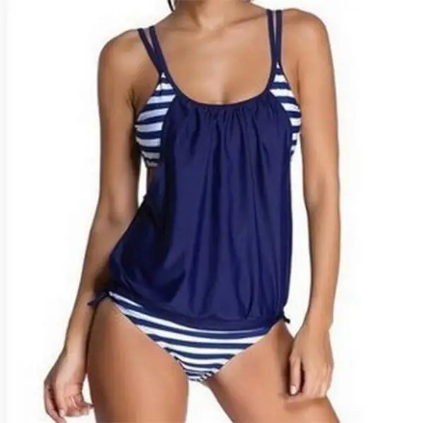Two Piece Suits Tankini Push Up Swimwear Brazilian Women Swimsuit Sexy Halter Top Bathing Suit Vintage Swimming Suits