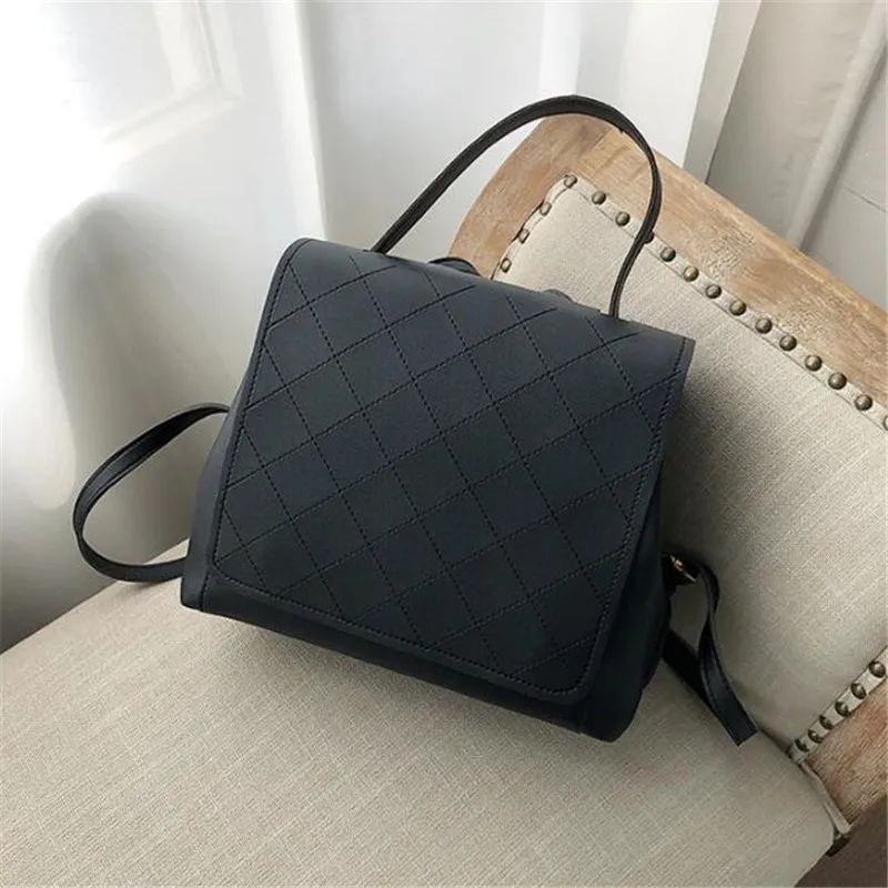 Black Модный рюкзак для женщин с защитой от кражи из мягкой кожи, качественные дорожные рюкзаки в стиле преппи, молодежная ручная сумка для женщин Mochila - Цвет: Black