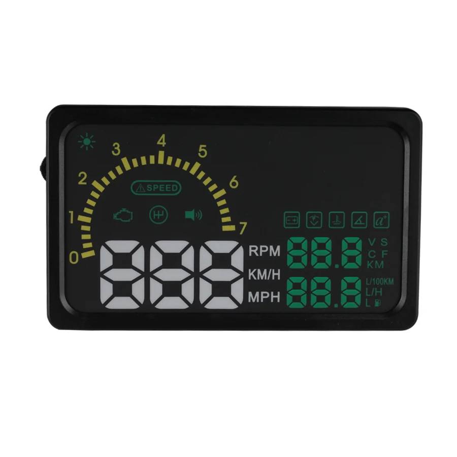 

6" LED HUD head-up display car electronics gps speedometer car speed projector with Speeding warning Shift light