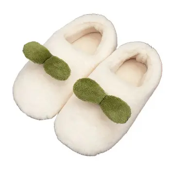 

2019 new women's winter fashion wear round head cute wind warm soft cotton shoes