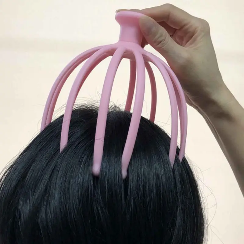 Ручной массажёр кожи головы с 12 коготь углеродистое железо мяч ролик скребок щетка