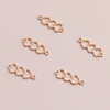 50pcs Tiny Three Hearts Connectors Charms Beads for DIY Necklaces Bracelets 2 Color Vintage Pendants Jewelry 24x8mm Finding ► Photo 2/4