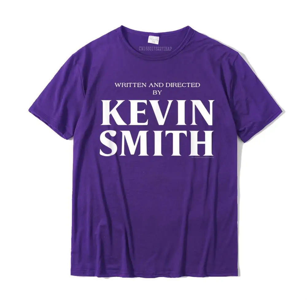 2021 Discount Unique Funny T Shirt Crew Neck All Cotton Men Tops Tees Short Sleeve Summer Autumn Funny T-shirts Written and Directed By Kevin Smith T-Shirt__29449 purple