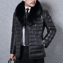 Мужские повседневные кожаные куртки размера плюс 3X с меховым воротником, приталенное зимнее теплое пальто из искусственной кожи, верхняя одежда из замши на пуговицах, черные пальто, одежда