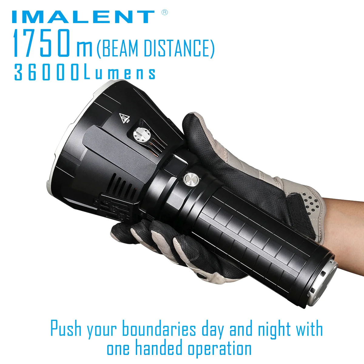 IMALENT R90TS ручная лампа CREE XHP35 HI Max 36000 люмен расстояние луча 1750 м система охлаждения встроенный аккумулятор