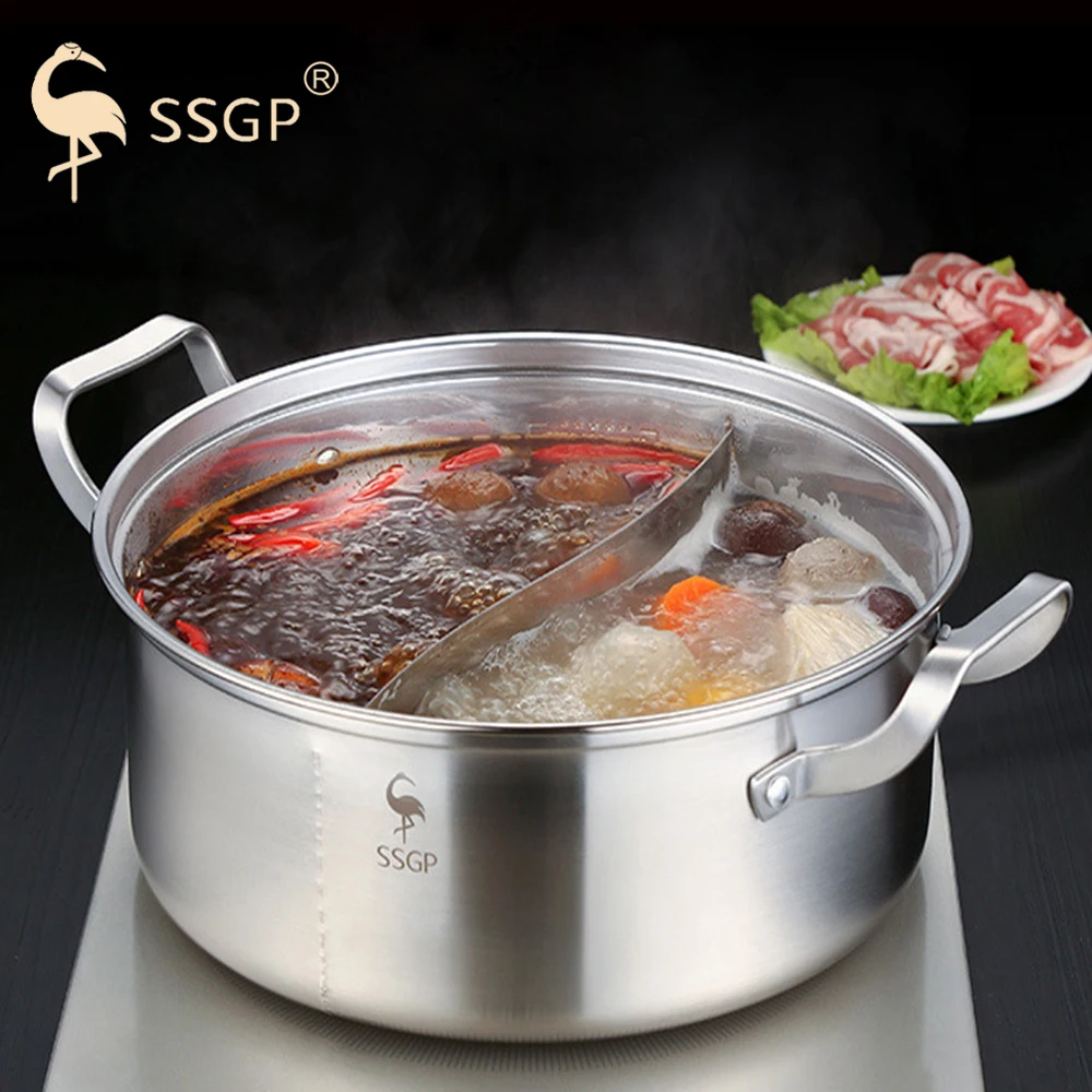 Hot Pot Mandarin Duck Pot Non Stick Pot Household 304 Stainless Steel
