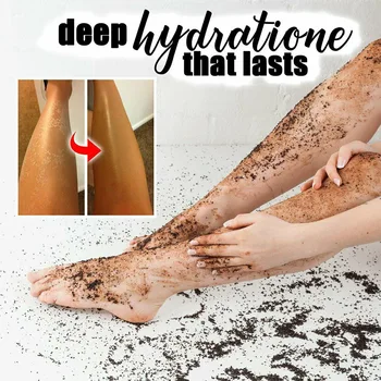 

Coffee Treatment Scrub Sea Salt Exfoliating Cleansing Body Moisturizing Cream LDO99