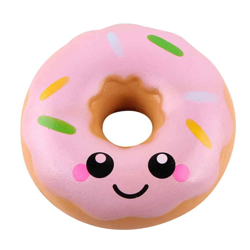 Cute Colorful Chocolate Donut Slow Rising Simulation Food Stress Relief Toy for Kids Fun Xmas Gift childrens party decorations#A